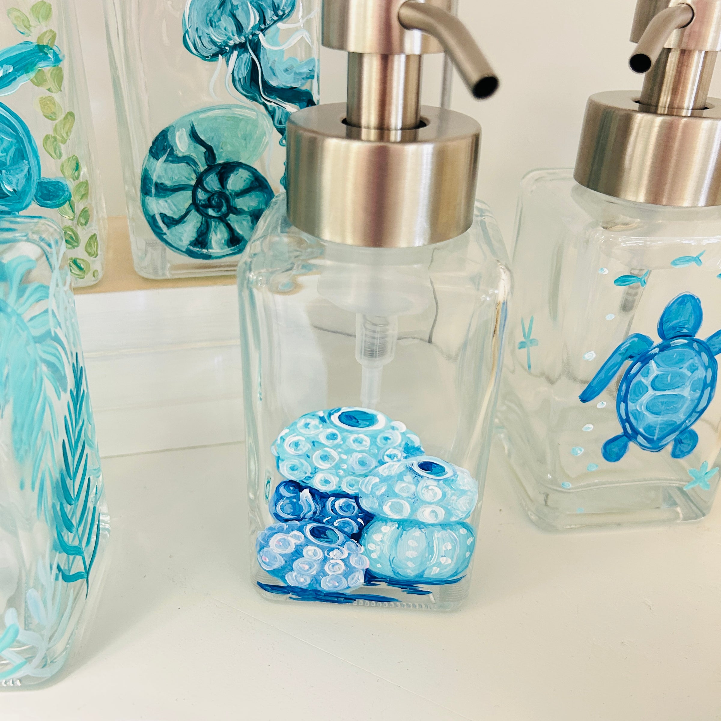 Assorted Hand Painted Foaming Soap Dispenser