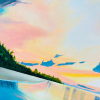 Original Tropical Shore Oasis Painting