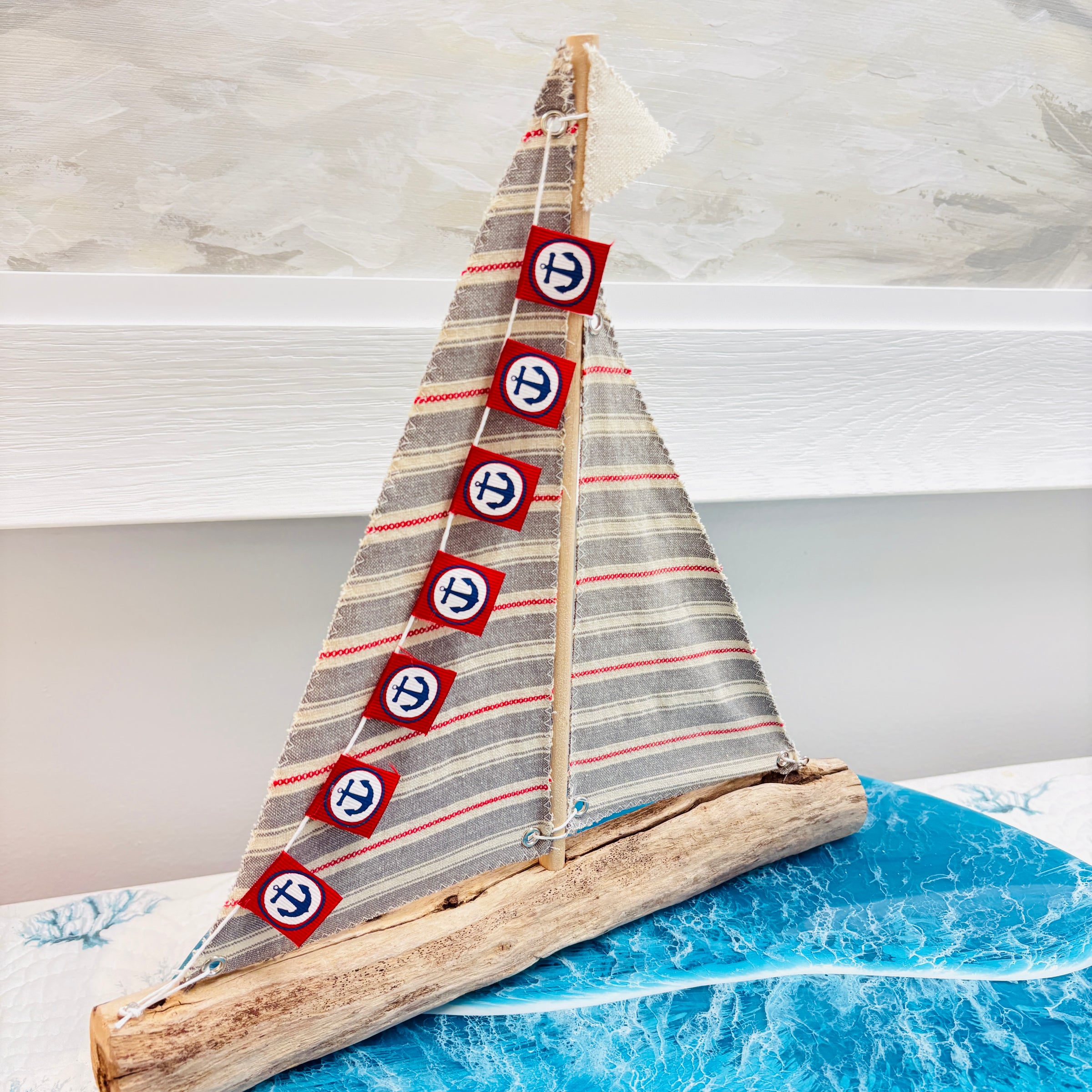 Assorted Driftwood Sailboats