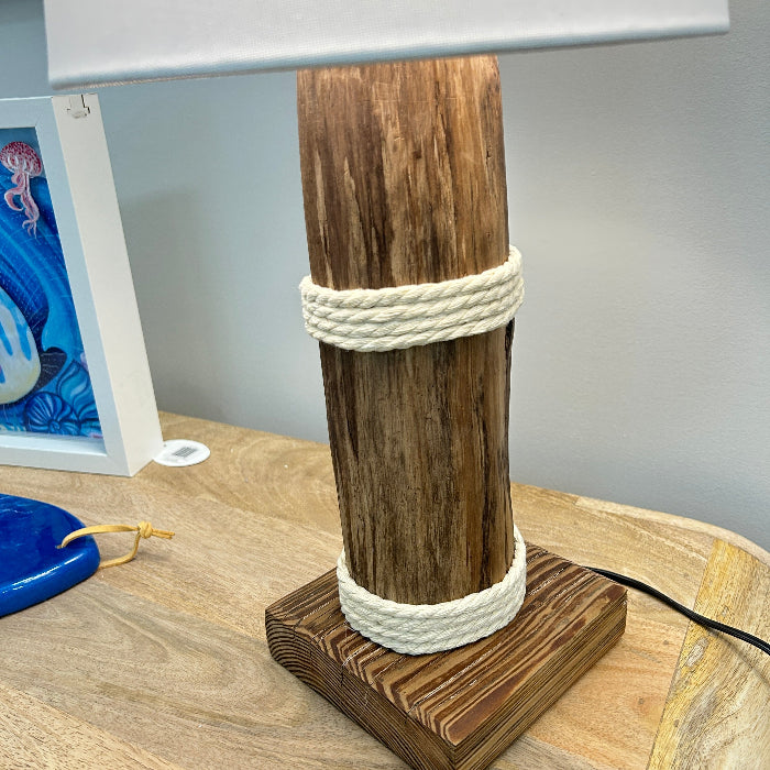Driftwood and Rope Lamp