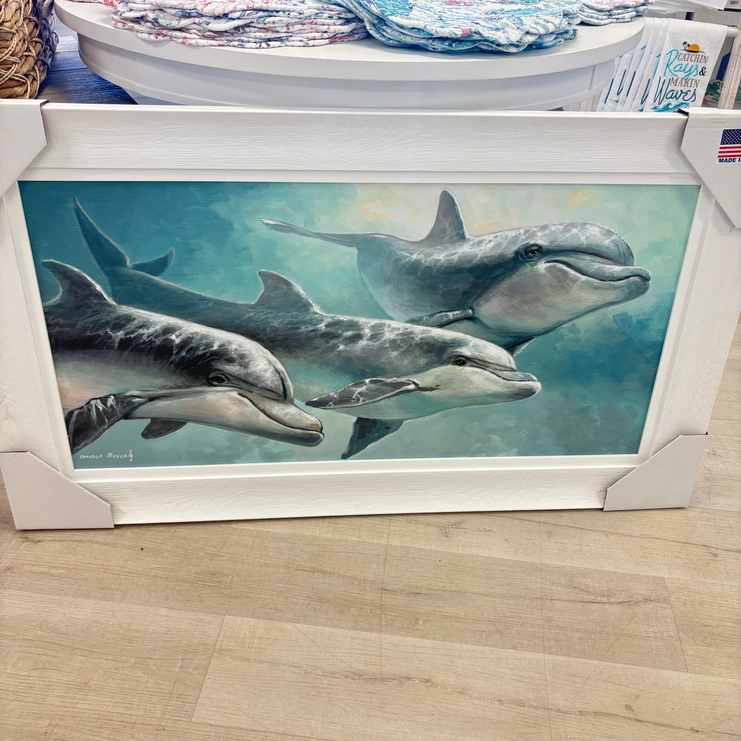 Dolphin Pod Framed Print