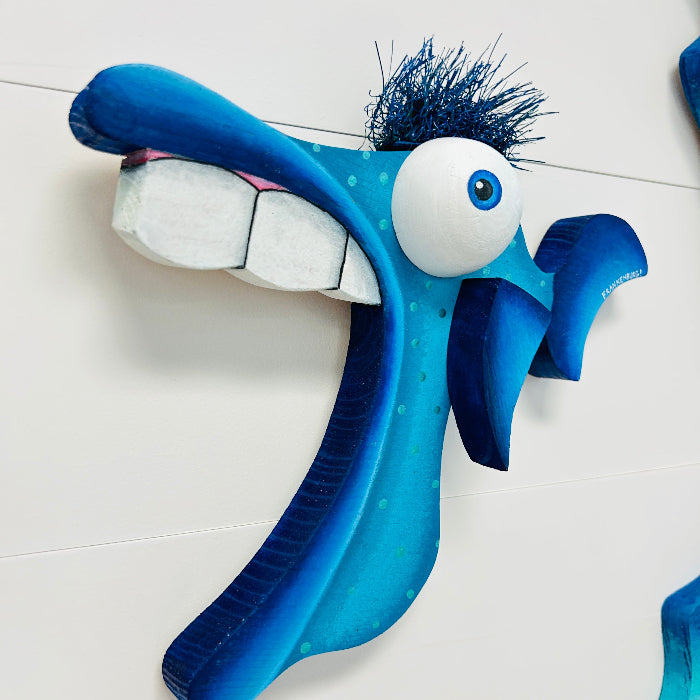 "Turfy Teague" Wooden Funky Fish
