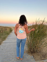 Oceana Bella Women's Racerback Fit Tank Top - Sunshine & Sweet Pea's Coastal Decor