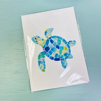Assorted 5x7 Original Art Print Greeting Cards- Mosaic Sea Animals