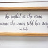 "She Smiled At The Ocean" Wooden Sign - Sunshine & Sweet Pea's Coastal Decor
