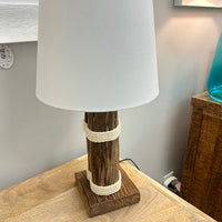 Driftwood and Rope Lamp