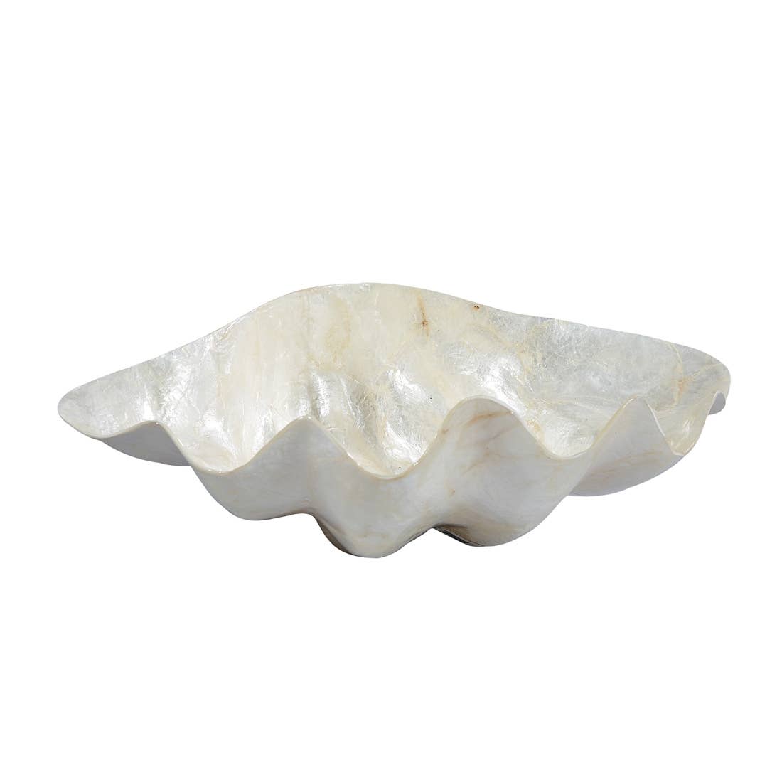 Clam Shaped Ivory Capiz Bowl