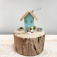 Teal Driftwood Cottage w/ Bench and Boat