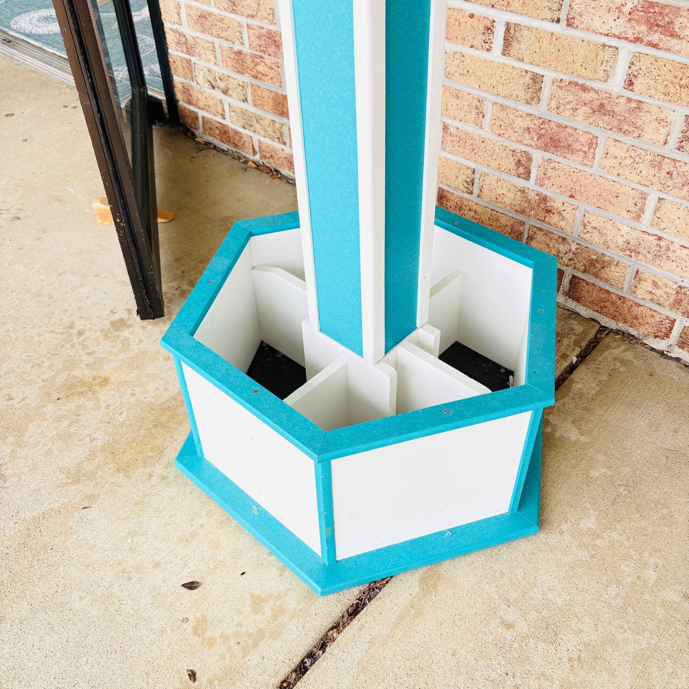 Solar Lighthouse Mailbox w/ Post Sleeve and Planter Box