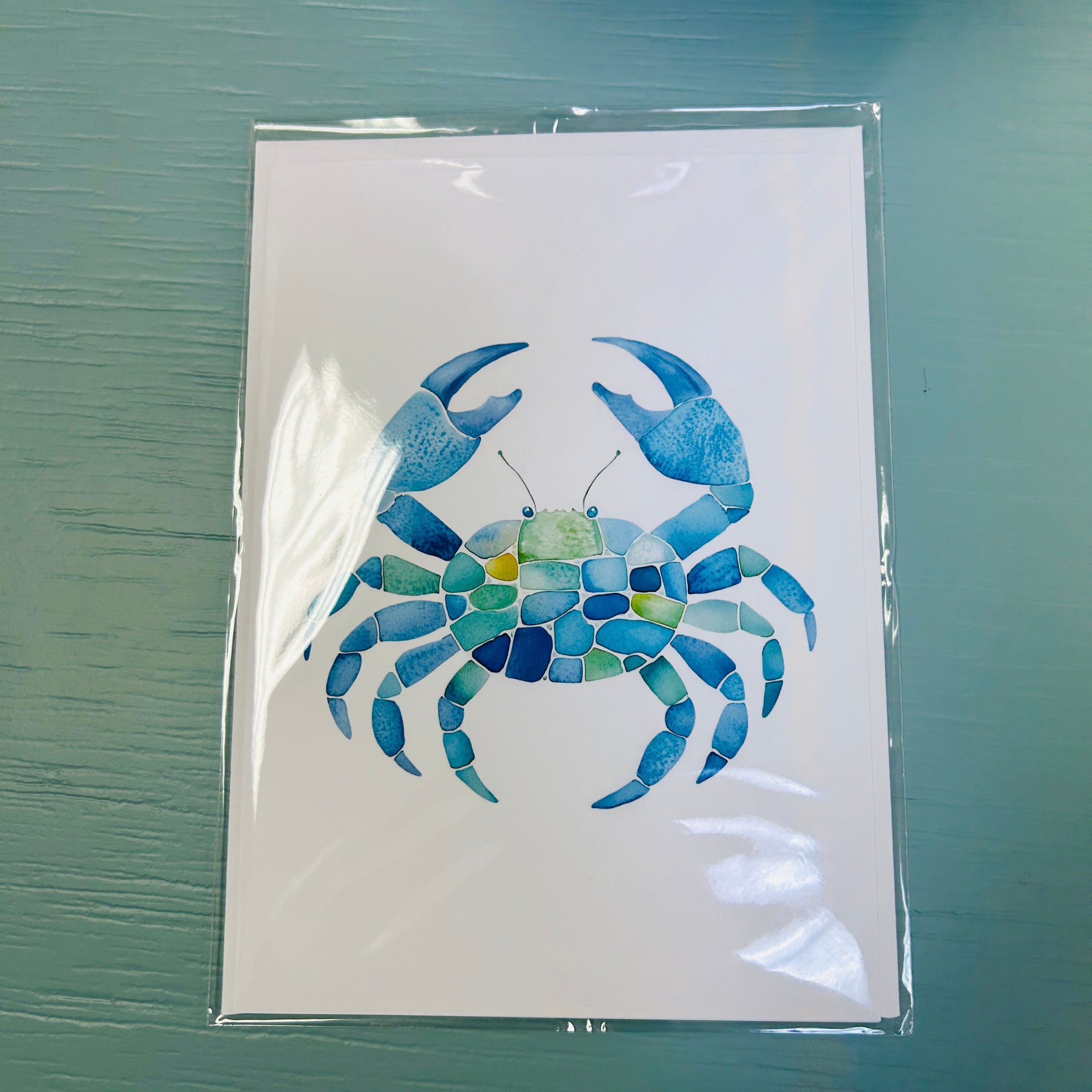 Assorted 5x7 Original Art Print Greeting Cards- Mosaic Sea Animals