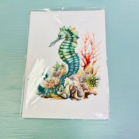 Assorted 5x7 Original Art Print Greeting Cards- Sea Horses