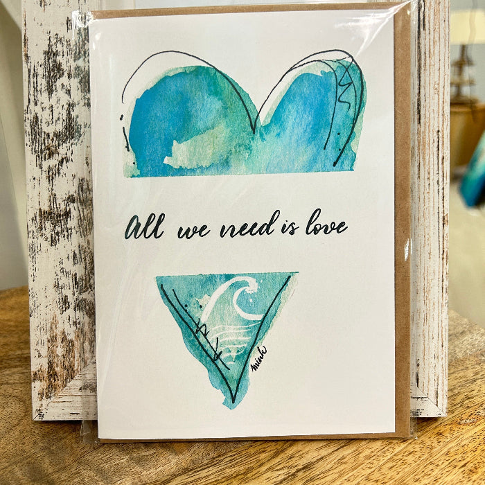 Assorted Artist Original Print Valentine's Day Cards Sunshine & Sweet Peas Coastal Decor