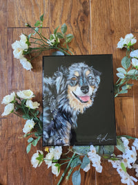 Custom Pet Portraits on Canvas w/Optional Embellishments Commission
