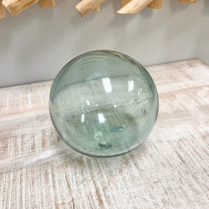 Handblown Recycled Glass Ball Sunshine & Sweet Peas Coastal Decor