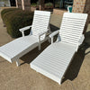 White Poly Outdoor Furniture Chaise Lounge Chair - Sunshine & Sweet Pea's Coastal Decor