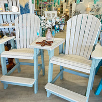 Seashell & Sage Poly Outdoor Furniture Pub Set Sunshine & Sweet Peas Coastal Decor