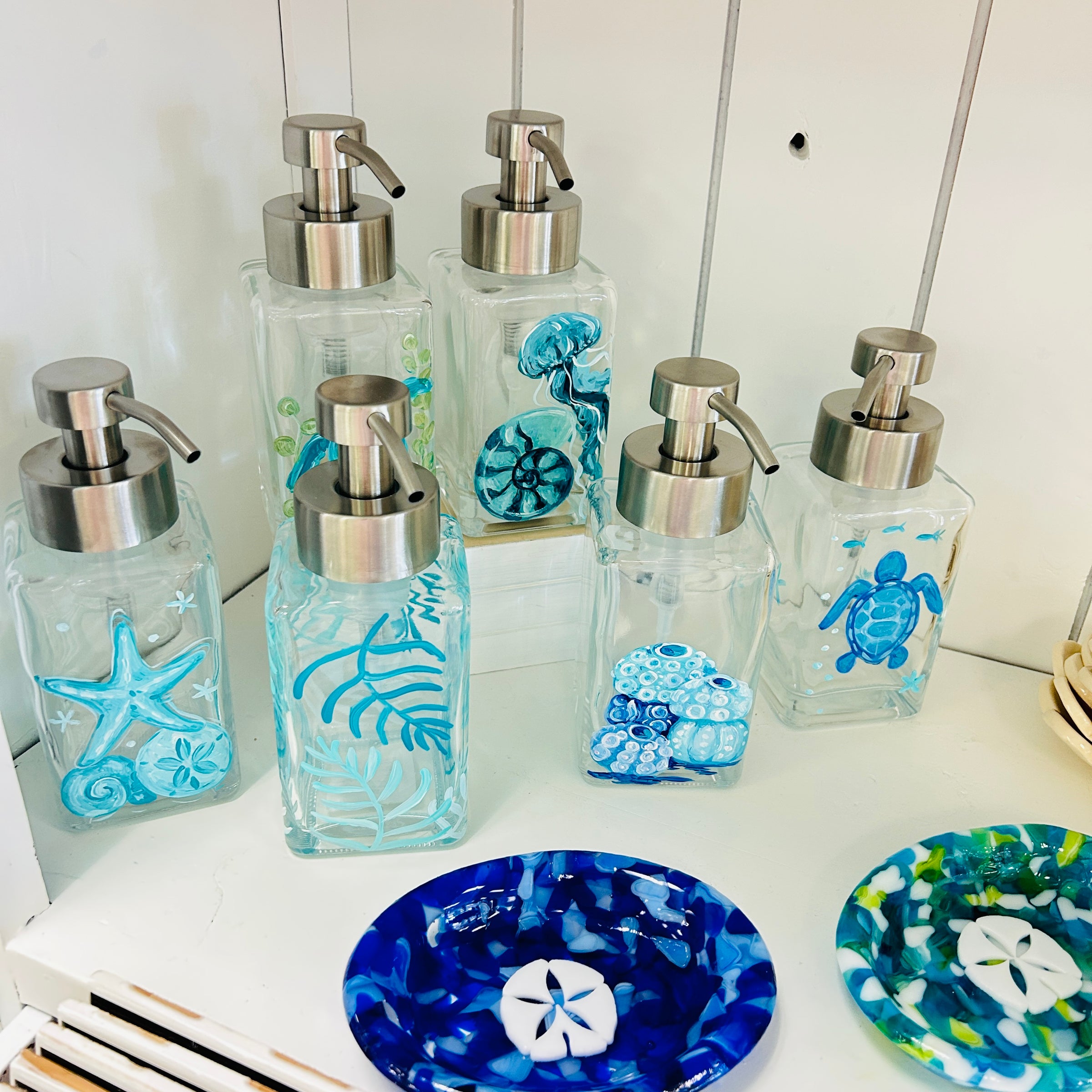 Assorted Hand Painted Foaming Soap Dispenser