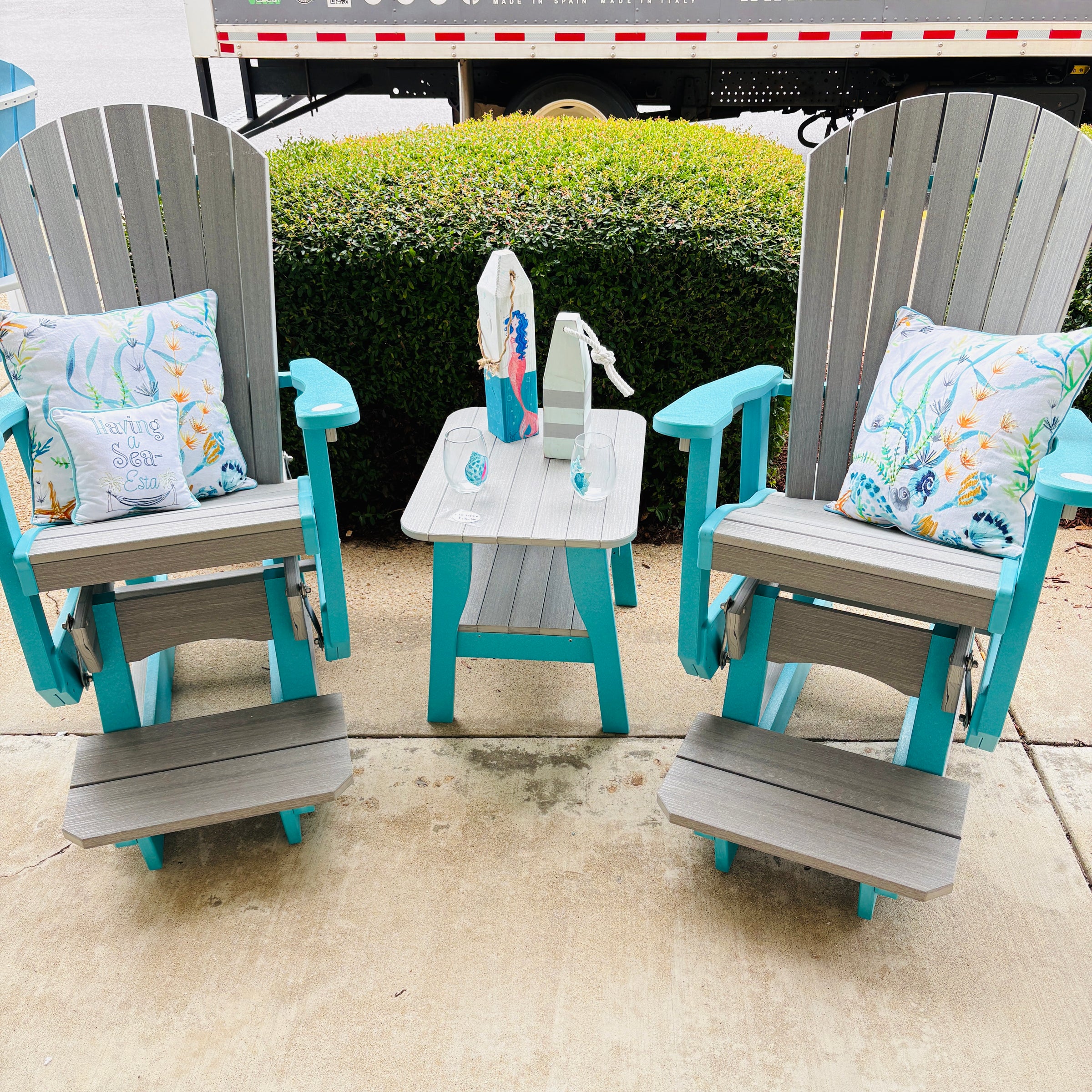 Poly Outdoor Furniture Counter Height Glider