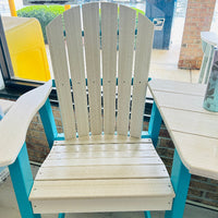 Seashell on Aruba Blue Poly Outdoor Furniture Balcony Set