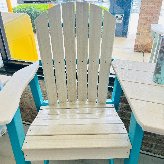 Seashell on Aruba Blue Poly Outdoor Furniture Balcony Set