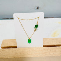 Multi Sea Glass Drop Necklace