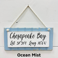 Custom Wooden Coordinate Signs - Sunshine & Sweet Pea's Coastal Decor