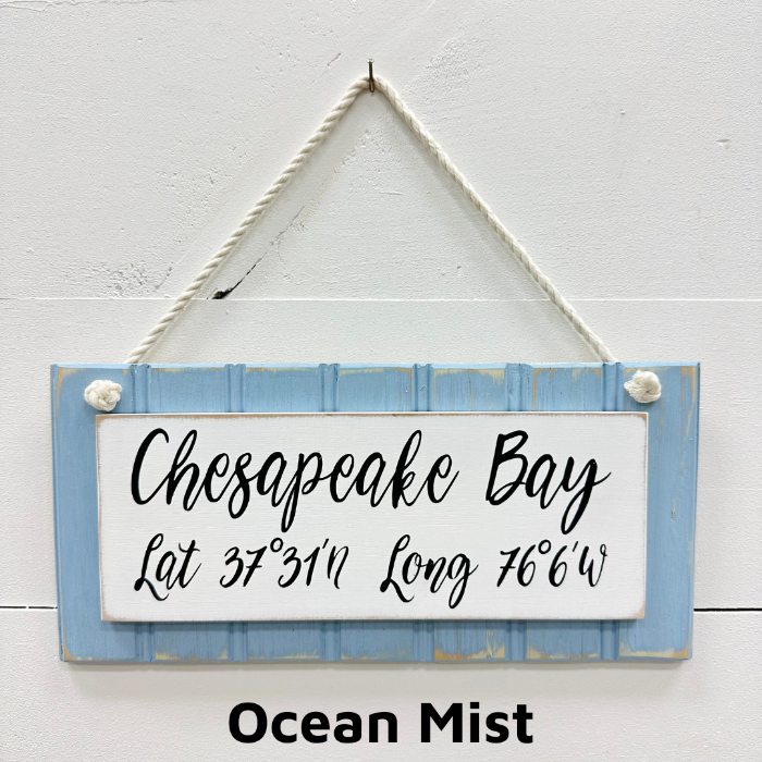 Custom Wooden Coordinate Signs - Sunshine & Sweet Pea's Coastal Decor