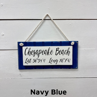 Custom Wooden Coordinate Signs - Sunshine & Sweet Pea's Coastal Decor