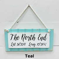 Custom Wooden Coordinate Signs - Sunshine & Sweet Pea's Coastal Decor