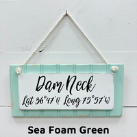 Custom Wooden Coordinate Signs - Sunshine & Sweet Pea's Coastal Decor