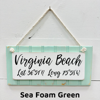 Custom Wooden Coordinate Signs - Sunshine & Sweet Pea's Coastal Decor