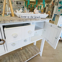 Coastal Entry Table/Cabinet w/Anastasia Musick Art