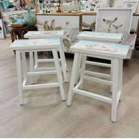 Coastal 24" Counter Stools w/ Anastasia Musick Artwork