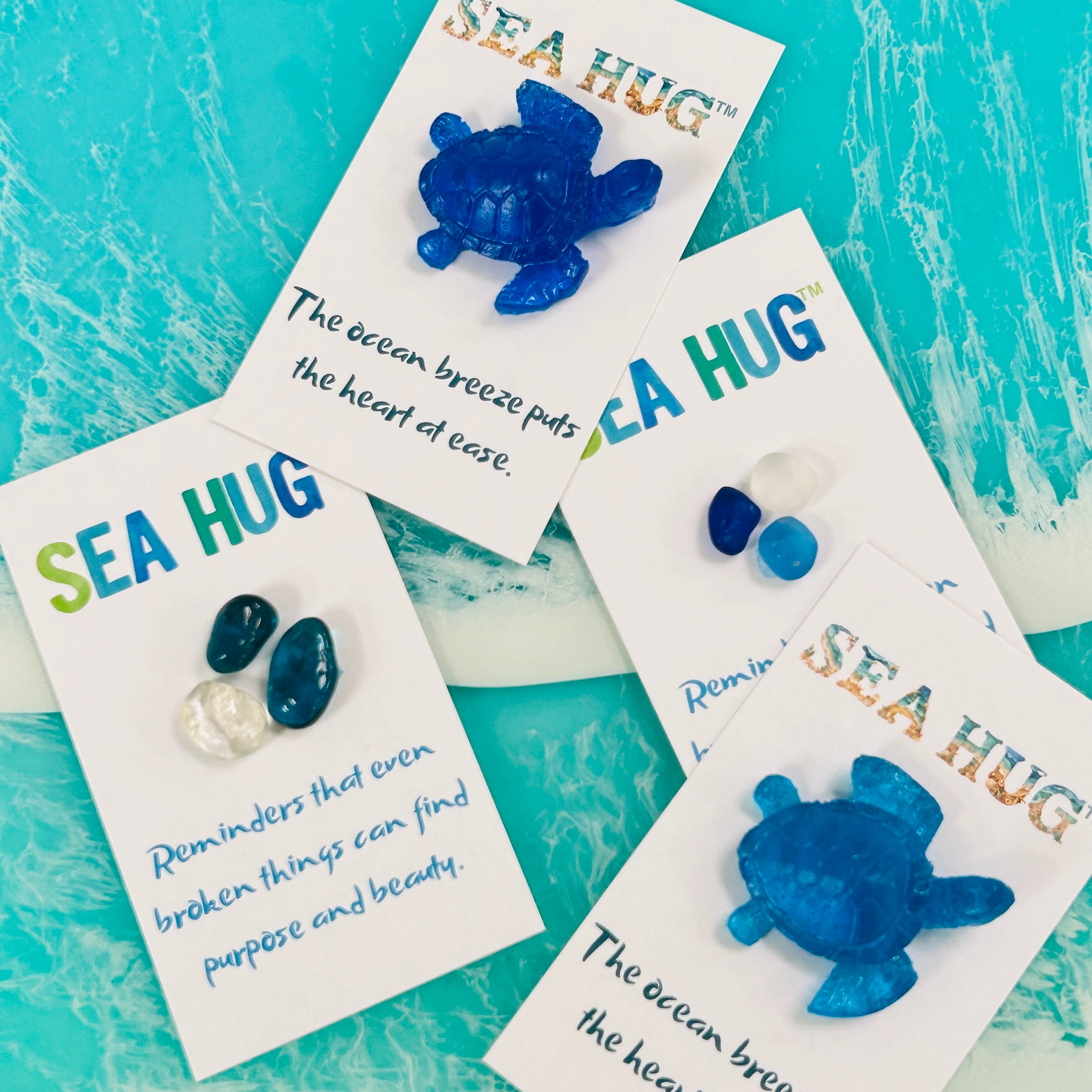 Sea Hug Sea Glass/ Resin Findings