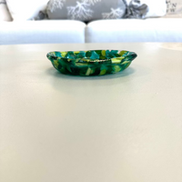 Handmade Glass Soap Dish Sunshine & Sweet Peas Coastal Decor