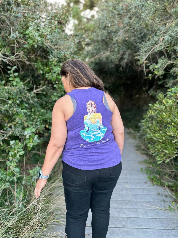 Oceana Bella Women's Racerback Fit Tank Top - Sunshine & Sweet Pea's Coastal Decor