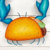 "Pincho Villa” Funky Wooden Taco Crab Sunshine & Sweet peas coastal decor