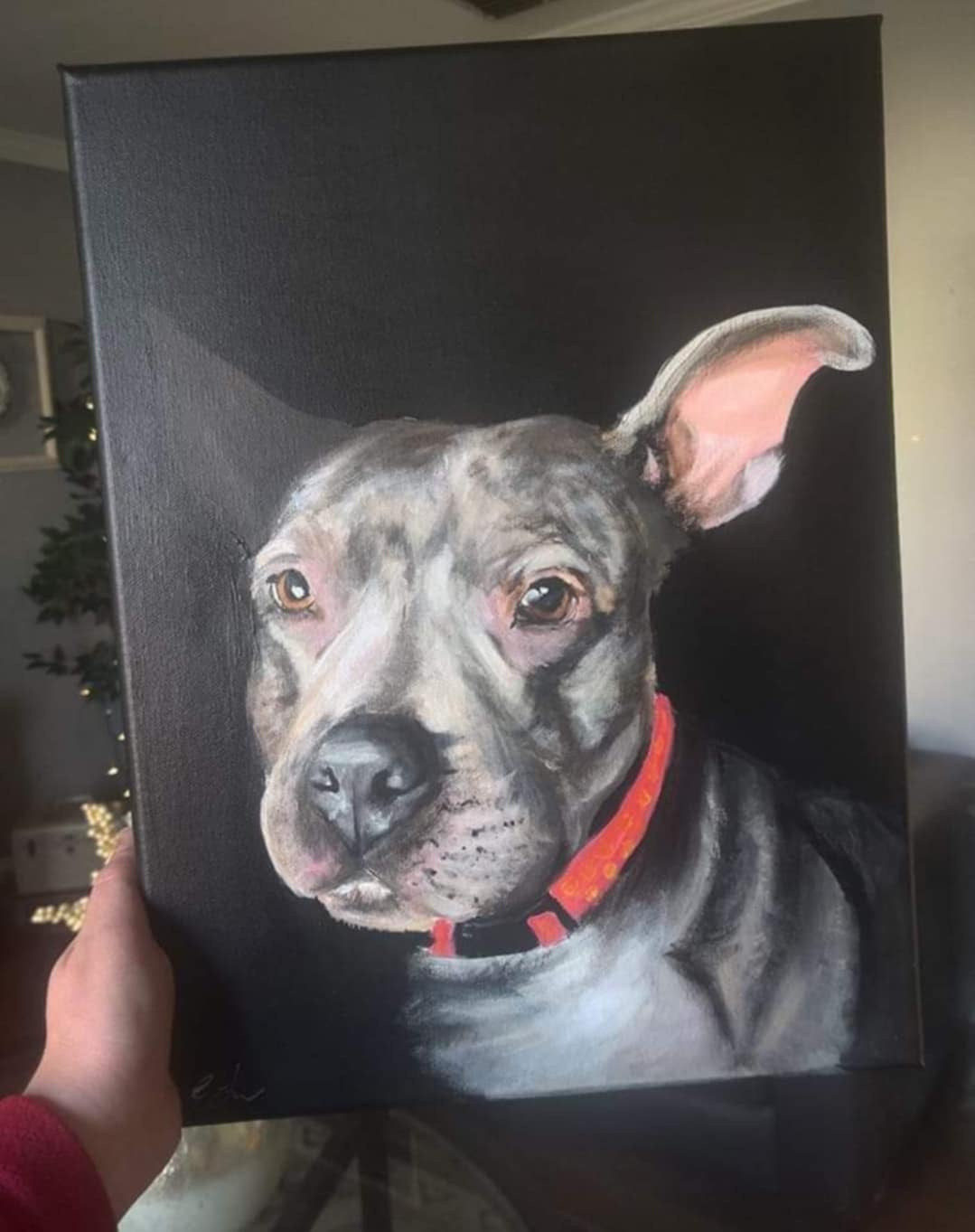 Custom Pet Portraits on Canvas w/Optional Embellishments Commission