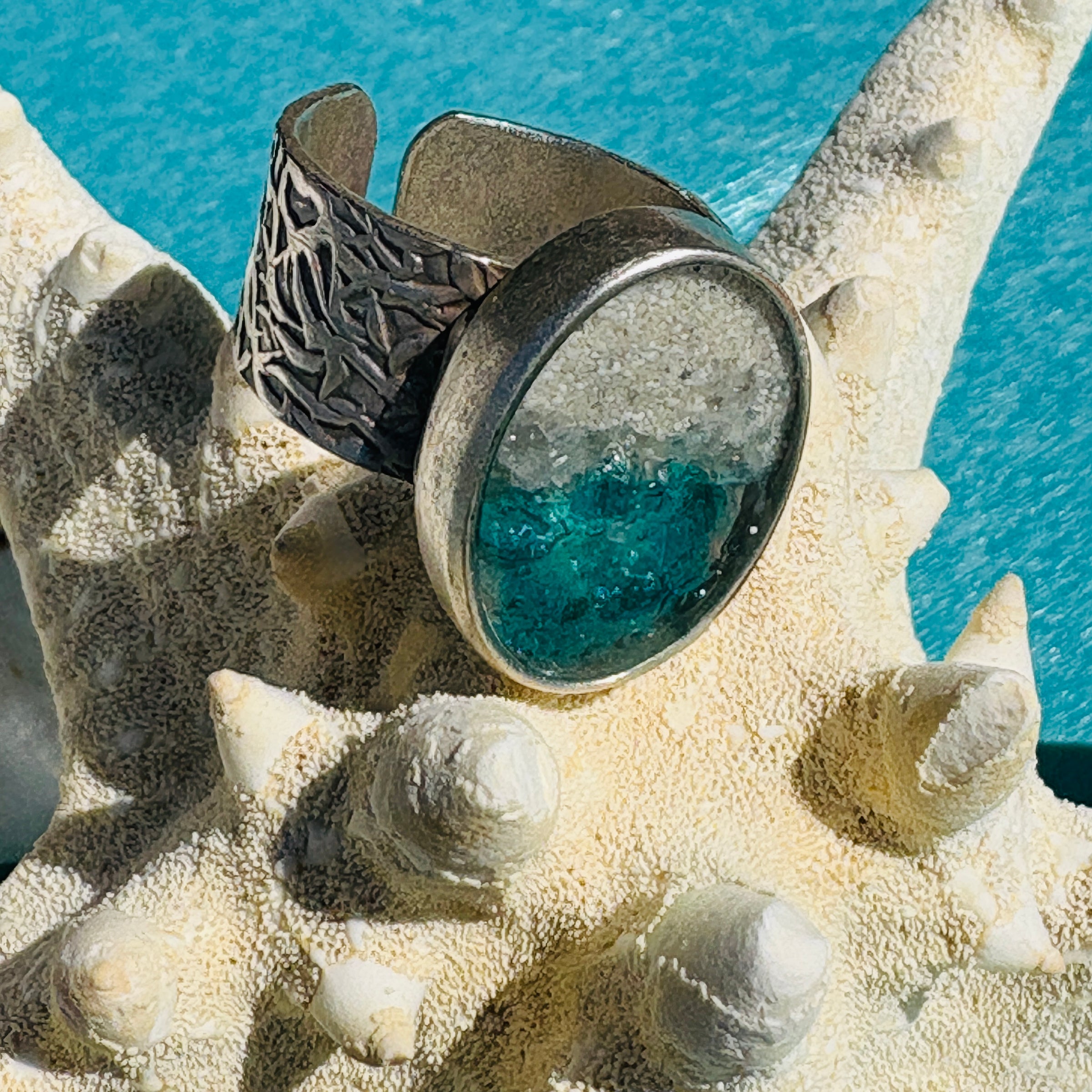 Assorted Artist Made Beach Resin Rings