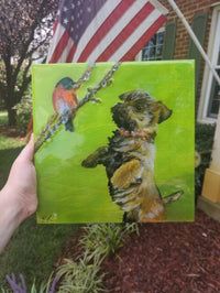 Custom Pet Portraits on Canvas w/Optional Embellishments Commission