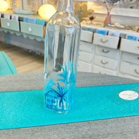 Assorted Hand Painted Glass Olive Oil Bottles