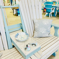 Poly Outdoor Furniture Fan Back Console Glider Sunshine & Sweet Peas Coastal Decor