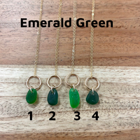 Sea Glass Drop Necklace - Sunshine & Sweet Pea's Coastal Decor