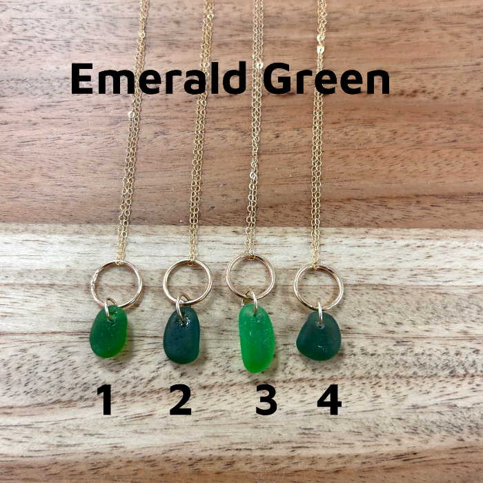 Sea Glass Drop Necklace - Sunshine & Sweet Pea's Coastal Decor