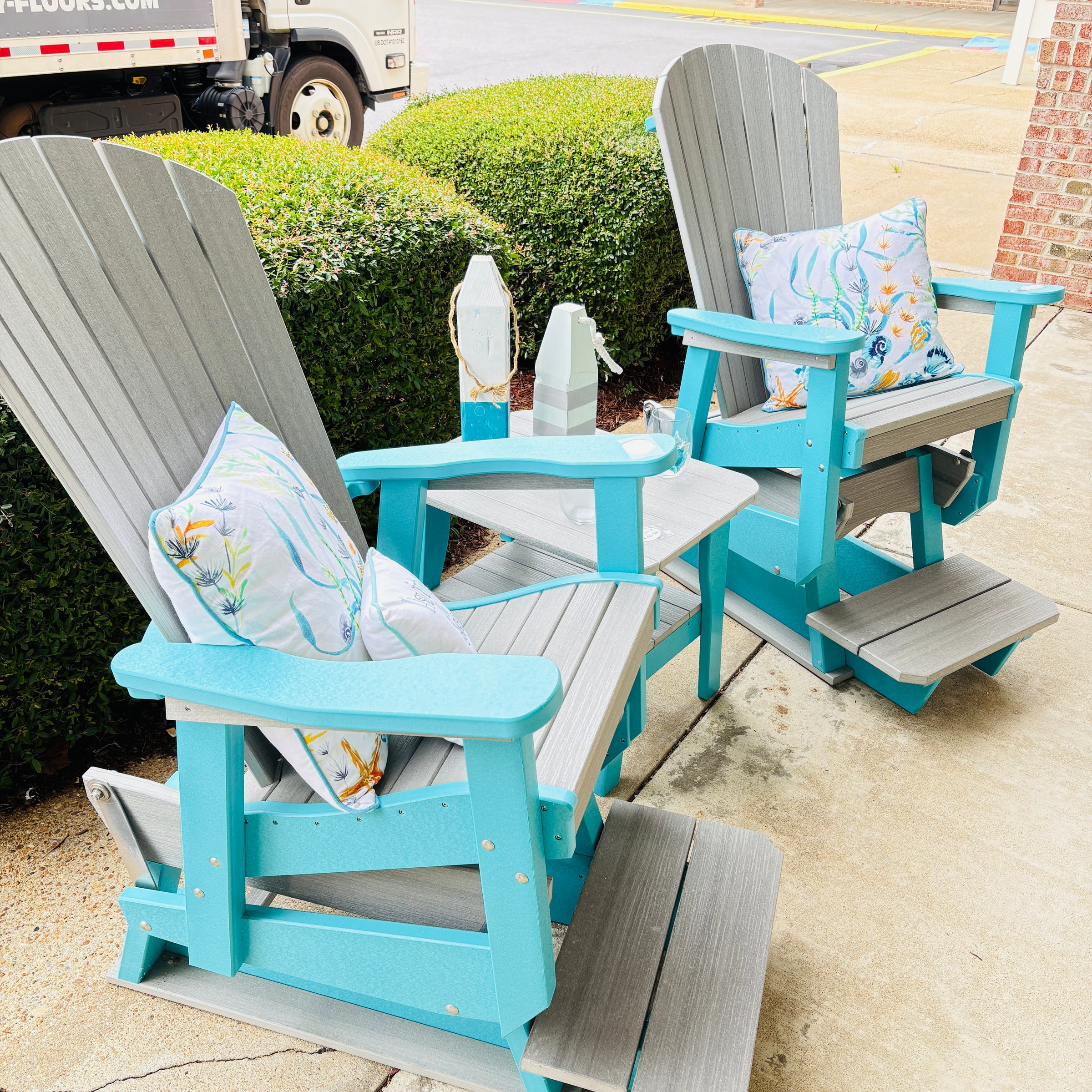 Poly Outdoor Furniture Counter Height Glider