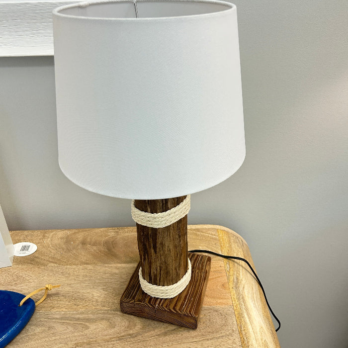 Driftwood and Rope Lamp
