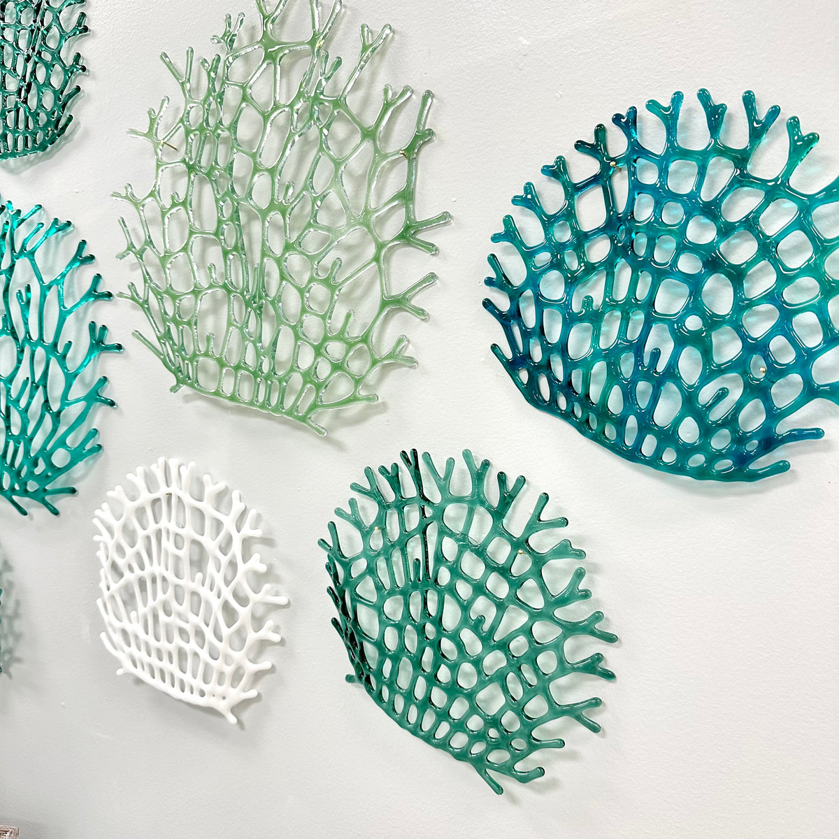 Assorted Glass Coral Wall Decor