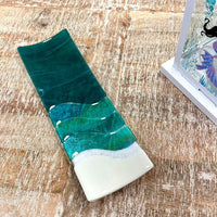 Tide Inspired Glass Decorative Plate - Sunshine & Sweet Pea's Coastal Decor