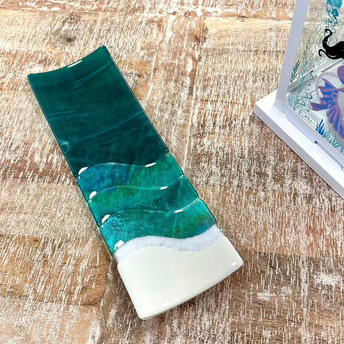 Tide Inspired Glass Decorative Plate - Sunshine & Sweet Pea's Coastal Decor