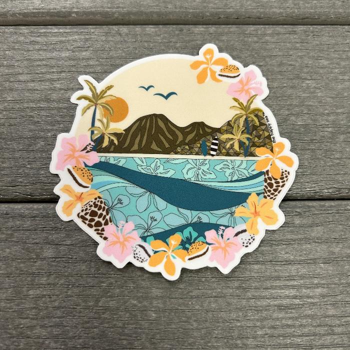 Hawaii Vinyl Stickers Sunshine & Sweet Peas Coastal Decor
